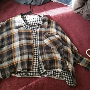 Flannel crop top